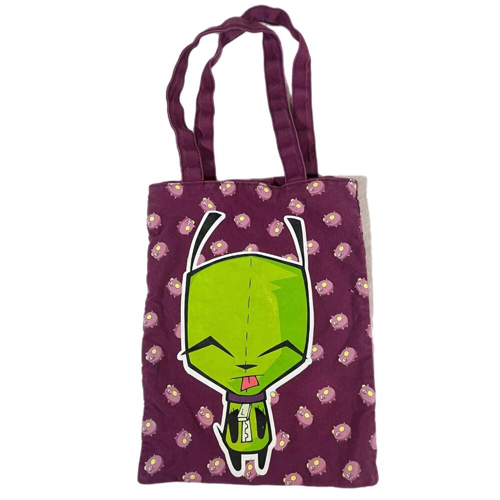 VTG Nickelodeon Invader Zim Girr Tote Bag Purse 2000s Cartoon